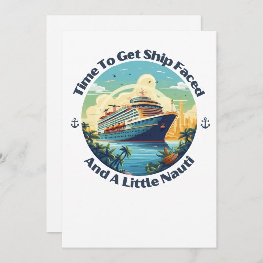 Tijd om schip geconfronteerd te krijgen en een bee feestdagenkaart (Voorkant / Achterkant)