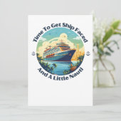 Tijd om schip geconfronteerd te krijgen en een bee feestdagenkaart (Staand voorkant)