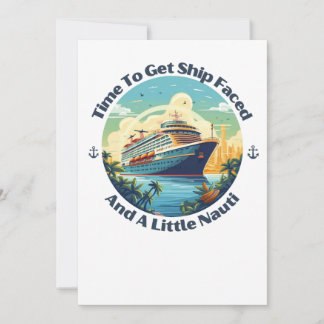Tijd om schip geconfronteerd te krijgen en een bee feestdagenkaart