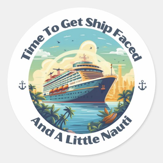 Tijd om schip geconfronteerd te krijgen en een bee ronde sticker (Voorkant)