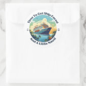 Tijd om schip geconfronteerd te krijgen en een bee ronde sticker (Tas)