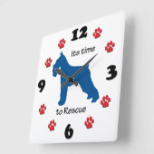 Tijd om Schnauzers te redden Vierkante Klok (Hoek)