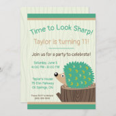 Tijd om Sharp te kijken! Cute Hedégel Birthday Kaart (Voorkant / Achterkant)