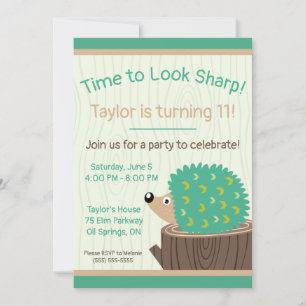 Tijd om Sharp te kijken! Cute Hedégel Birthday Kaart