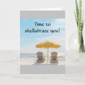 TIJD OM **SHELLABRATE** YOU-BEACH VERJAARDAG~~ KAART (Voorkant)