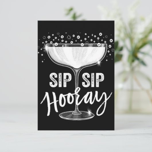 TIJD OM ***SIP HOORAY** UITNODIGING TE VIEREN (Staand voorkant)