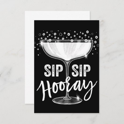 TIJD OM ***SIP HOORAY** UITNODIGING TE VIEREN (Voorkant / Achterkant)