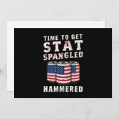 Tijd om Star Spangled Hammered Beer USA vlag te kr Kaart (Voorkant / Achterkant)