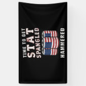 Tijd om Star Spangled Hammered Beer USA vlag te kr Spandoek (Verticaal)