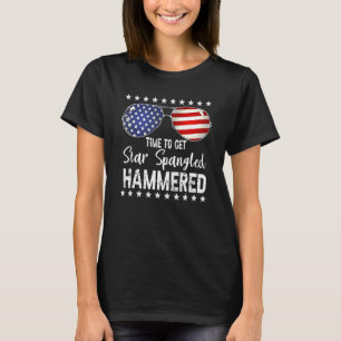Tijd om Star Spangled Hammered te krijgen 4th of J T-shirt