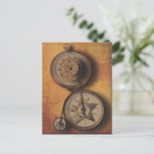 Tijd om Steampunk-klok op Victoriaans fiets te gaa Briefkaart (Staand voorkant)