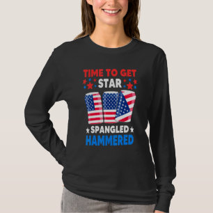 Tijd om stervormige hamerbier onder vlag 4 te krij t-shirt