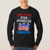Tijd om stervormige hamerbier onder vlag 4 te krij t-shirt (Voorkant)