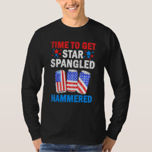 Tijd om stervormige hamerbier onder vlag 4 te krij t-shirt