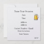 Tijd om te chillen - Bierflessen Uitnodiging (Achterkant)