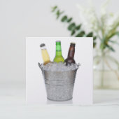 Tijd om te chillen - Bierflessen Uitnodiging (Staand voorkant)