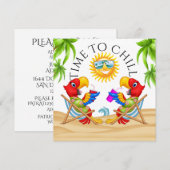 Tijd om te CHILLEN Uitnodiging (Voorkant / Achterkant)