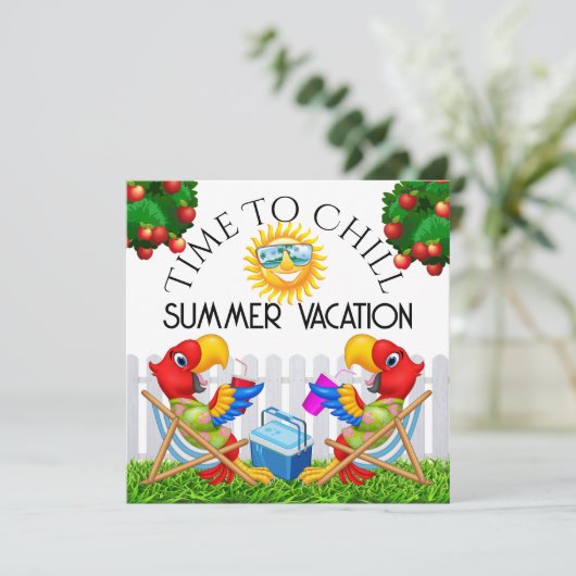Tijd om te CHILLEN Uitnodiging (Staand voorkant)