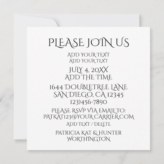 Tijd om te CHILLEN Uitnodiging (Achterkant)