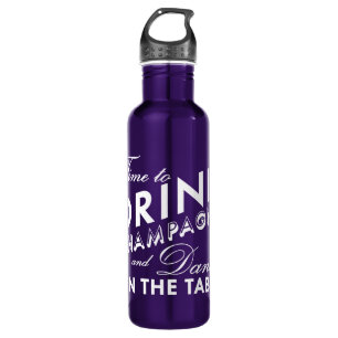 Tijd om te Drinken Champagne Paarse Waterfles