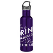 Tijd om te Drinken Champagne Paarse Waterfles Waterfles (Voorkant)