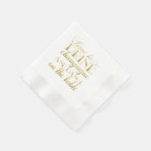 Tijd om te Drinken Champagne Quote Gold Wedding Servetten (Hoek)