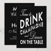 Tijd om te Drinken Champagne Vakantie Kaart (Voorkant / Achterkant)