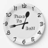 Tijd om te eten papieren bordje (Voorkant)