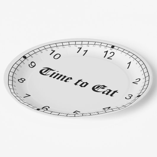 TIJD OM TE ETEN PAPIEREN BORDJE (Gekanteld)