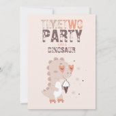 Tijd om te feesten als een dinosaurus Prehistorisc Kaart (Achterkant)