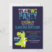 Tijd om te feesten als een dinosaurus Prehistorisc Kaart (Voorkant)