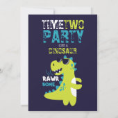 Tijd om te feesten als een dinosaurus Prehistorisc Kaart (Achterkant)