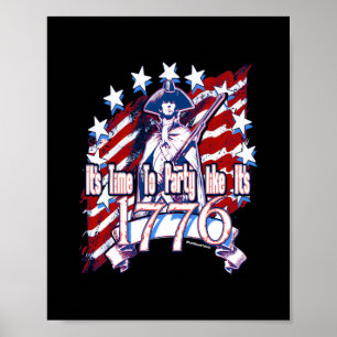 Tijd om te feesten alsof het 1776 is poster