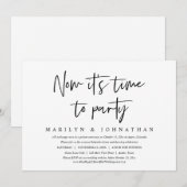 Tijd om te feesten, Informele bruiloft Elopement d Kaart (Voorkant / Achterkant)