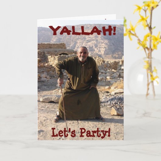 Tijd om te feesten! kaart (Gele Bloem)