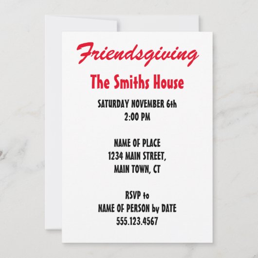 Tijd om te feesten Pelgrims Vriendschapsschenking Kaart (Achterkant)