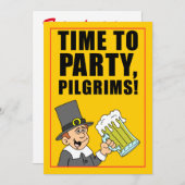 Tijd om te feesten Pelgrims Vriendschapsschenking Kaart (Voorkant / Achterkant)