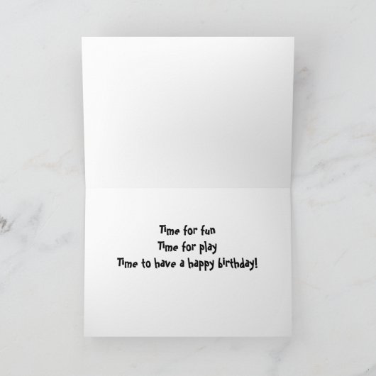 TIJD OM TE FEESTEN VOOR UW EIGEN ***1e VERJAARDAG  Kaart (Binnen)