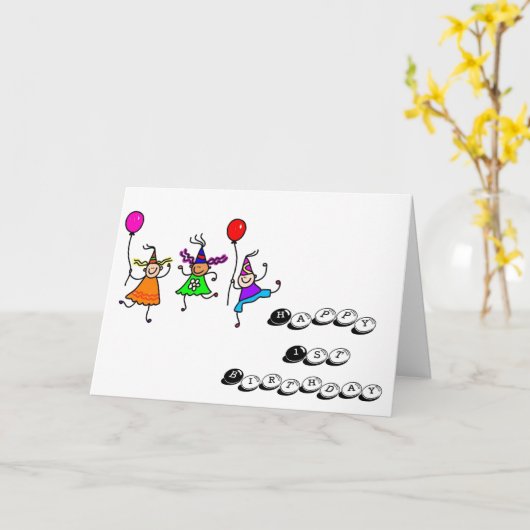 TIJD OM TE FEESTEN VOOR UW EIGEN ***1e VERJAARDAG  Kaart (Gele Bloem)