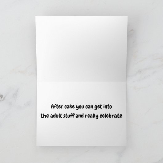 **TIJD OM TE FEIERN** VOLWASSEN STIJL KAART (Binnen)