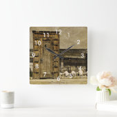 TIJD OM TE GAAN! BUITENSTE WALL CLOCK VIERKANTE KLOK (Huis)