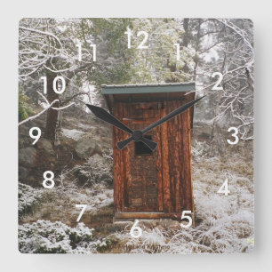 TIJD OM TE GAAN! BUITENWALL-CLOCK WINTERSCHERM VIERKANTE KLOK