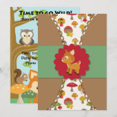 Tijd om te gaan met Wilde Baby Shower-uitnodiginge Kaart (Voorkant / Achterkant)