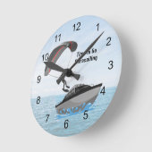 Tijd om te gaan Parasailing Wandklok (Hoek)