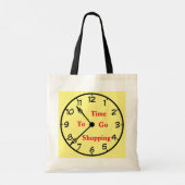 Tijd om te gaan winkelen tote bag (Achterkant)