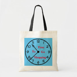 Tijd om te gaan winkelen tote bag