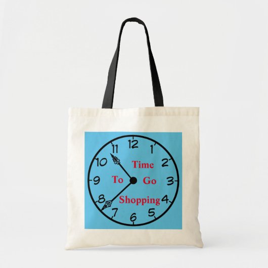 Tijd om te gaan winkelen tote bag (Voorkant)