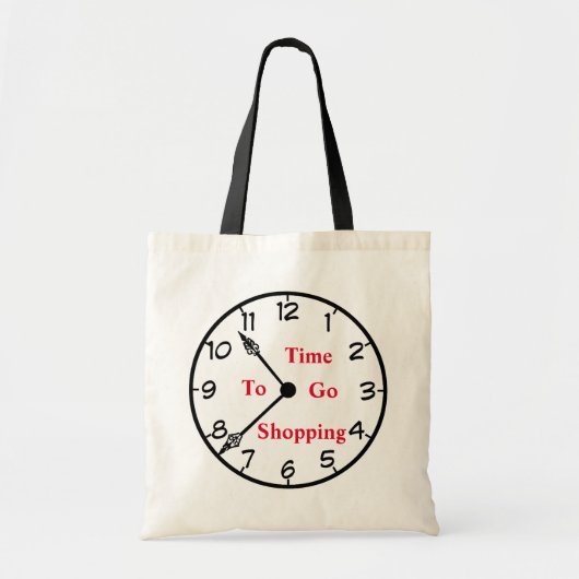 Tijd om te gaan winkelen tote bag (Voorkant)