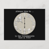 Tijd om te geloven-kleine jongen en klok briefkaart (Voorkant)