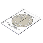 Tijd om te geloven-kleine jongen en klok notitieboek (Linkerzijde)